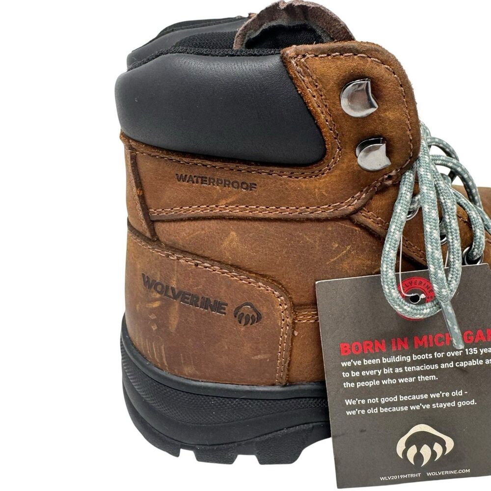 Wolverine Women's Carlsbad Waterproof Leather Boots New In Box Size 8.5 WIDE - Picture 2 of 8